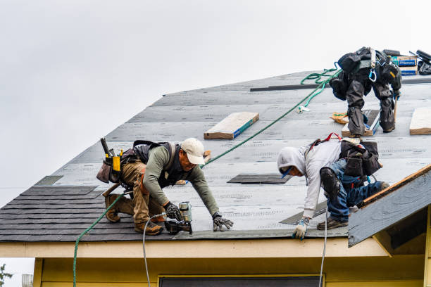 Professional Storm Damage Roof Repair technician working in Beacon Falls, CT